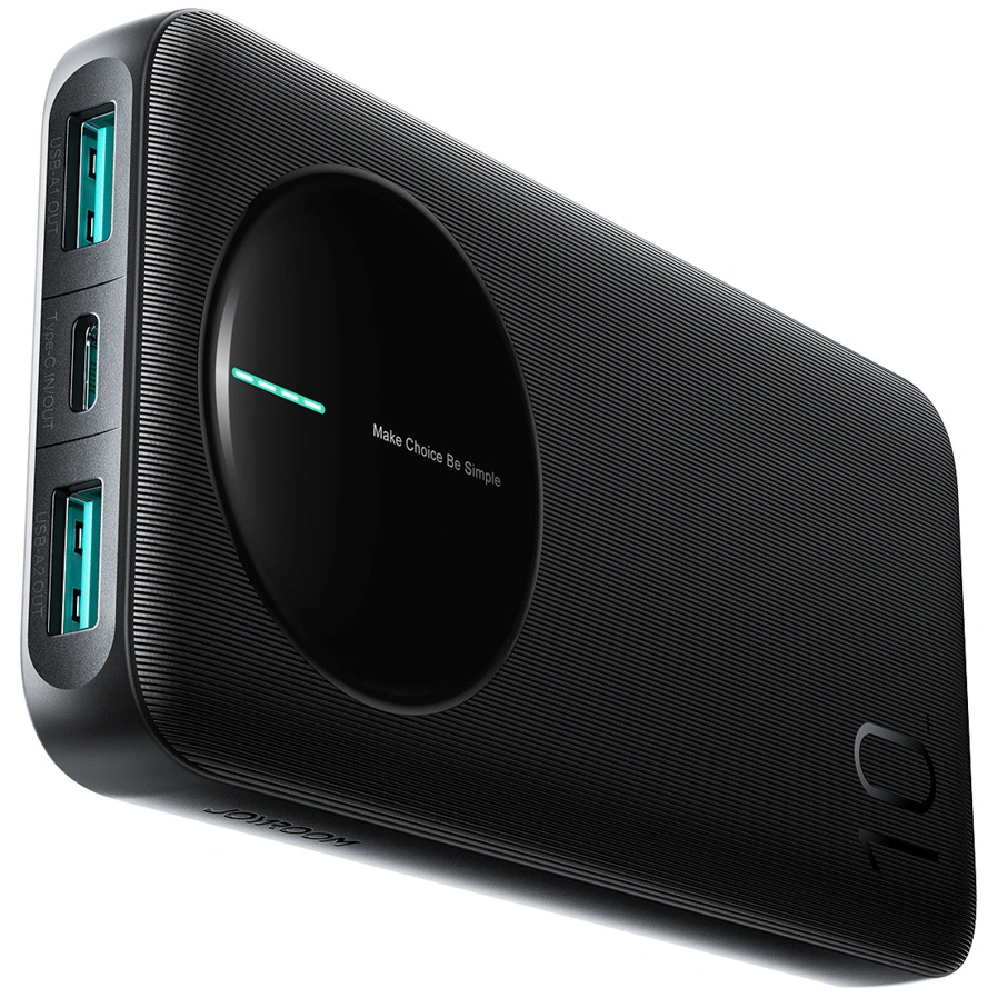 Ekstern batteri Joyroom JR-PBF12 Pro, 10000mAh, 22.5W, QC + PD, 1 x USB-C - 2 x USB-A, Svart