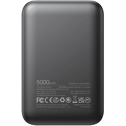 Ekstern Batteri Joyroom JR-PBF13, 5000mAh, 12W, 1 x USB-C - 2 x USB-A, Svart