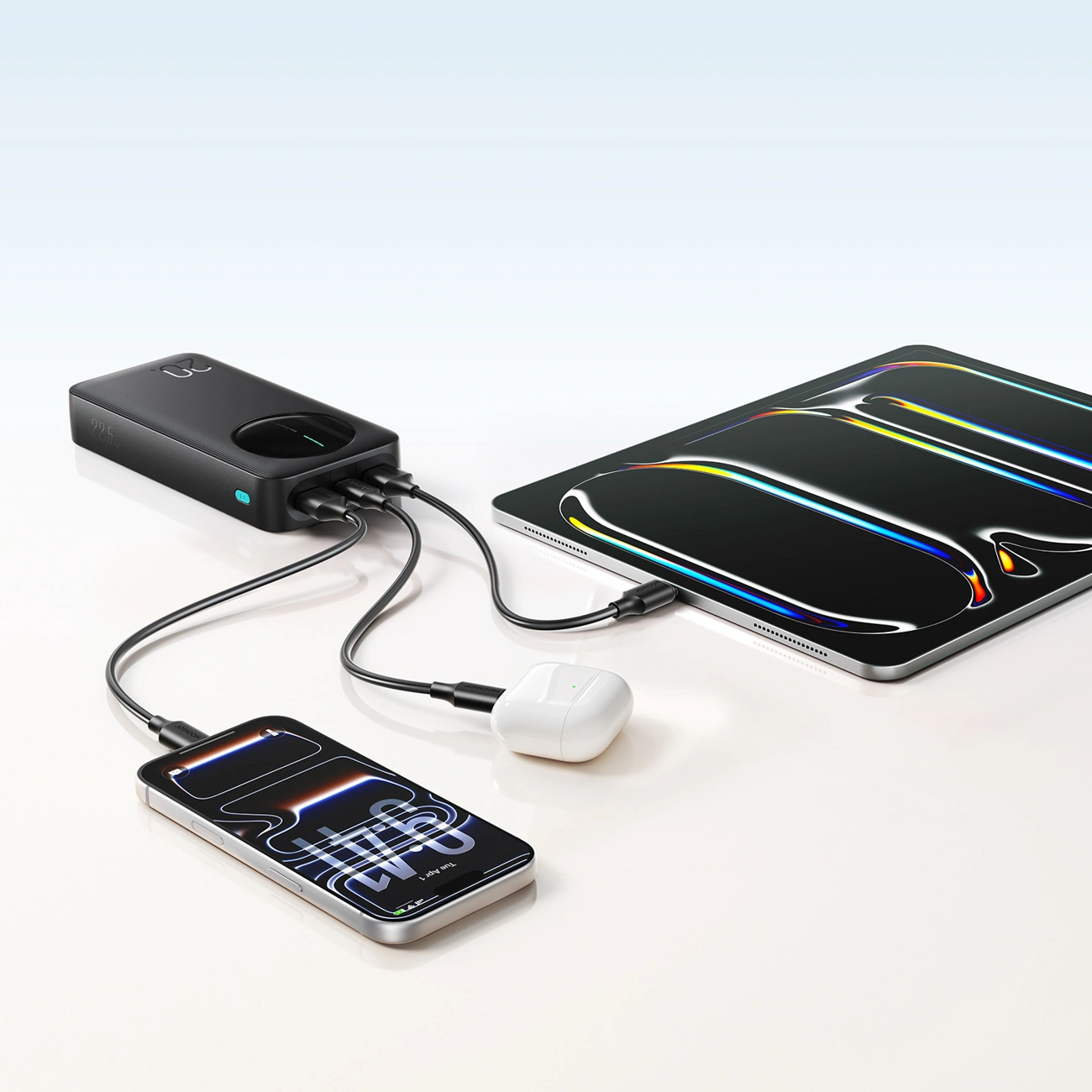 Ekstern batteri Joyroom JR-PBF14 Pro, 20000mAh, 22.5W, QC + PD, 1 x USB-C - 2 x USB-A, Svart