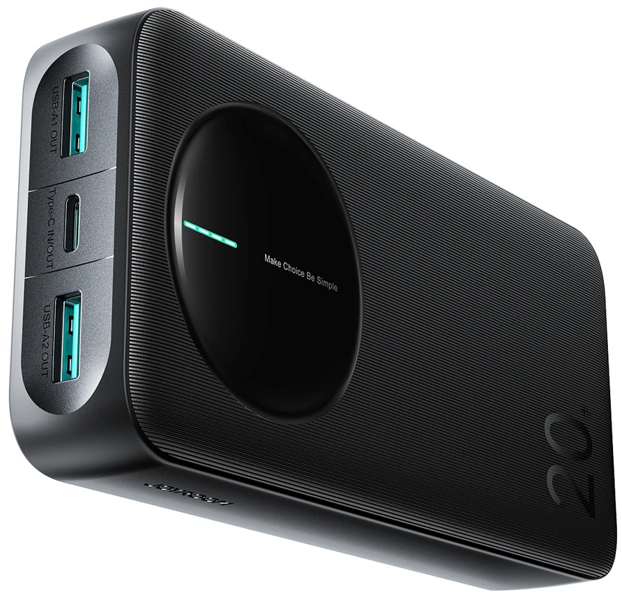 Ekstern batteri Joyroom JR-PBF14 Pro, 20000mAh, 22.5W, QC + PD, 1 x USB-C - 2 x USB-A, Svart