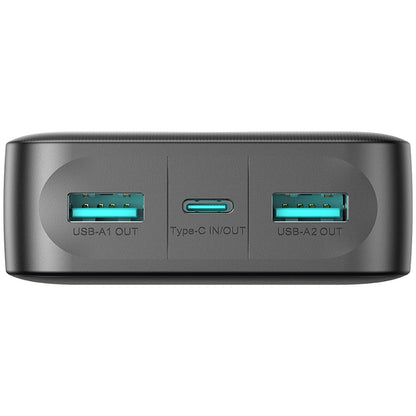 Ekstern batteri Joyroom JR-PBF14, 20000mAh, 12W, 1 x USB-C - 2 x USB-A, Svart