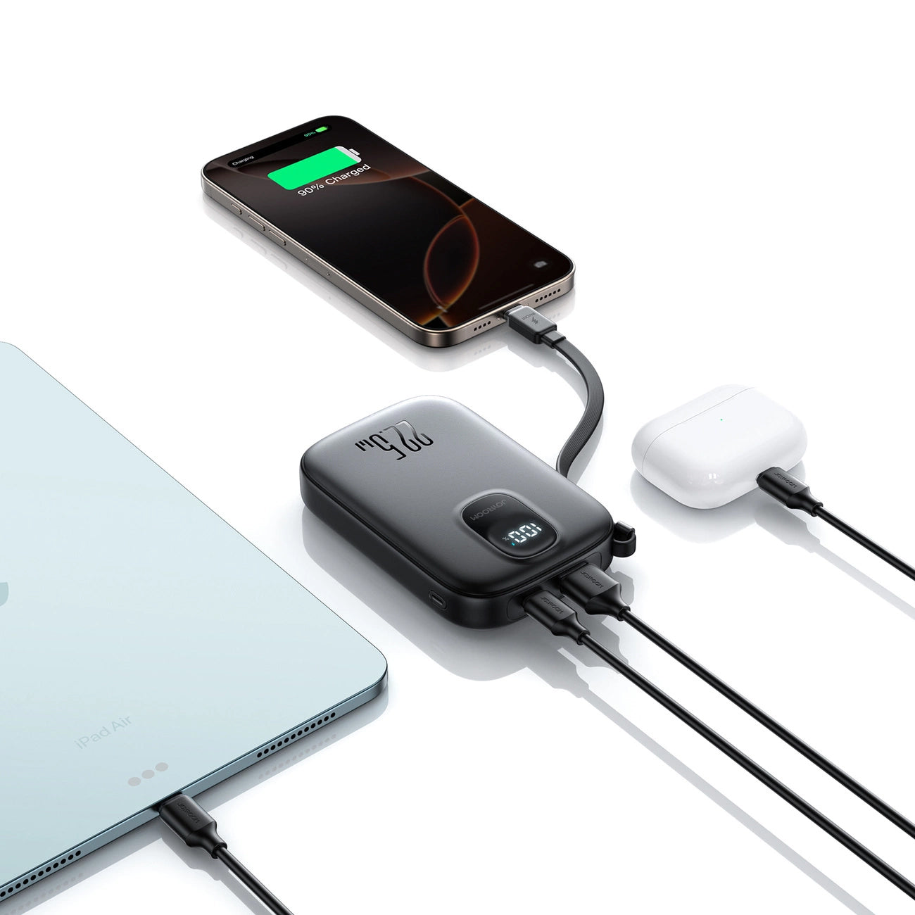 Ekstern Batteri Joyroom JR-PBF17, 10000mAh, 22.5W, QC + PD, 1 x USB-A - 2 x USB-C, Svart