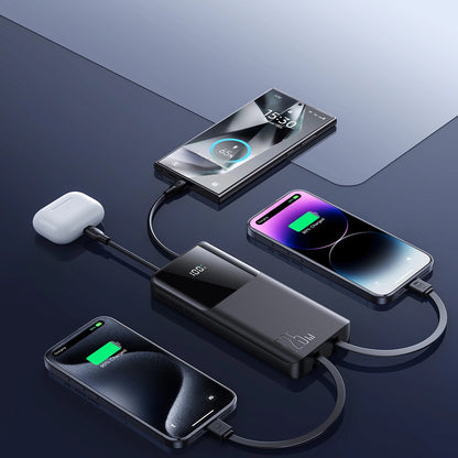 Ekstern Batteri Joyroom JR-PBF19, 10000mAh, 22.5W, QC + PD, 1 x Lightning - 1 x USB-A - 2 x USB-C, Svart