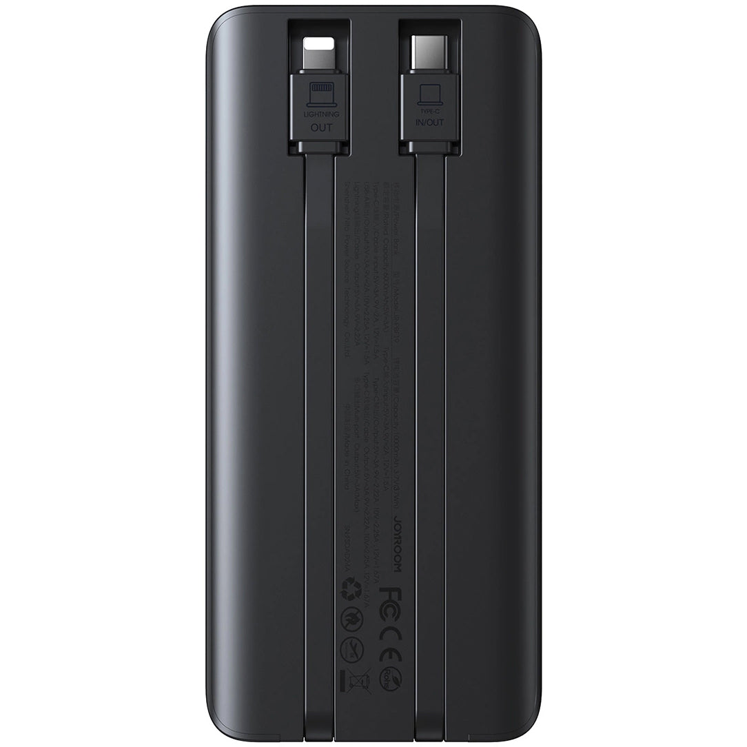 Ekstern Batteri Joyroom JR-PBF19, 10000mAh, 22.5W, QC + PD, 1 x Lightning - 1 x USB-A - 2 x USB-C, Svart
