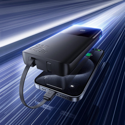 Ekstern Batteri Joyroom JR-PBF19, 10000mAh, 22.5W, QC + PD, 1 x Lightning - 1 x USB-A - 2 x USB-C, Svart