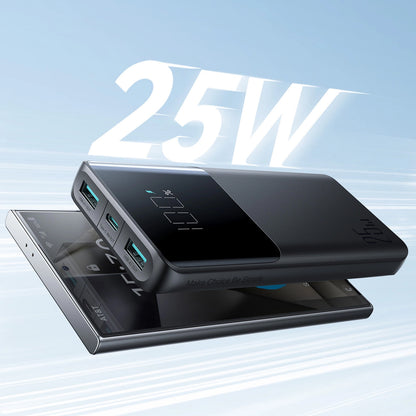 Ekstern Batteri Joyroom JR-PBF20, 10000mAh, 25W, QC + PD, 1 x USB-C - 2 x USB-A, Svart