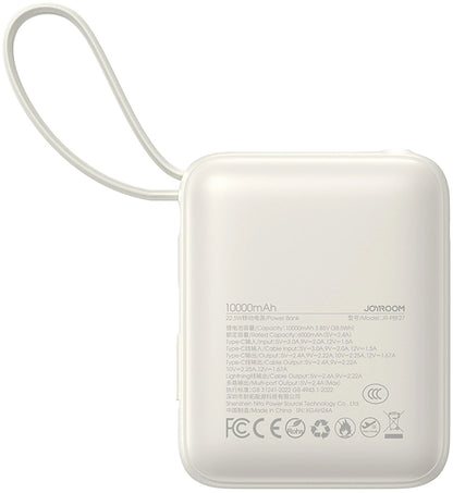 Ekstern batteri Joyroom JR-PBF27, 10000mAh, 22.5W, PD, 1 x Lightning - 2 x USB-C, Hvit