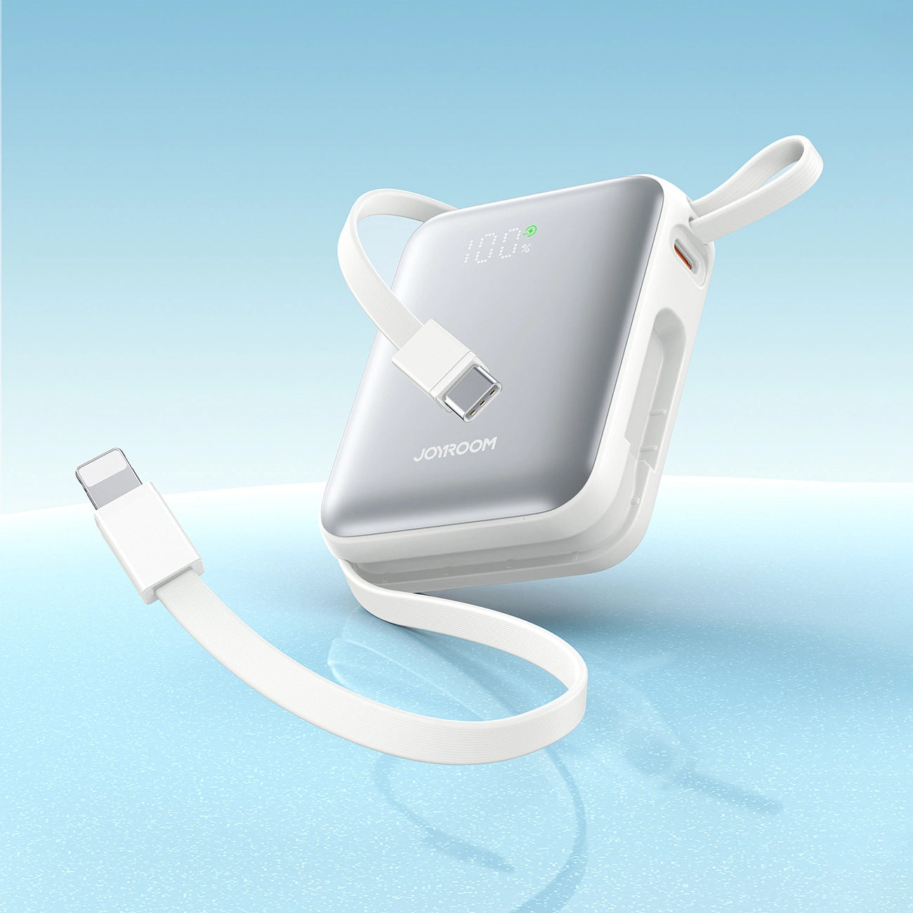 Ekstern batteri Joyroom JR-PBF27, 10000mAh, 22.5W, PD, 1 x Lightning - 2 x USB-C, Hvit