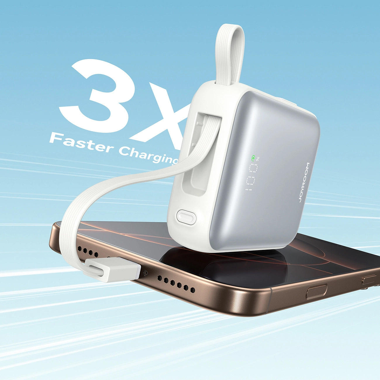 Ekstern batteri Joyroom JR-PBF27, 10000mAh, 22.5W, PD, 1 x Lightning - 2 x USB-C, Hvit