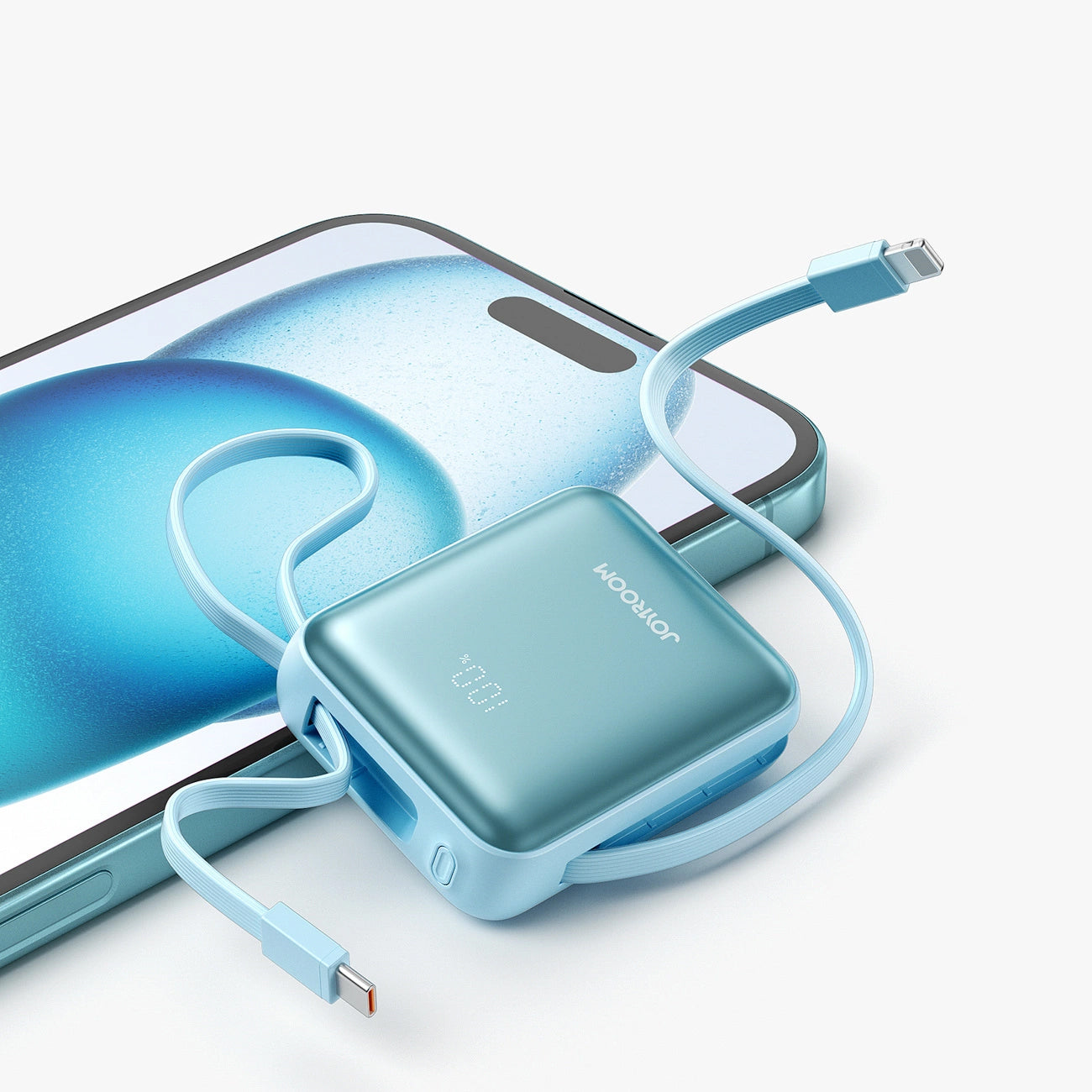 Ekstern batteri Joyroom JR-PBF27, 10000mAh, 22.5W, PD, 1 x Lightning - 2 x USB-C, Blå