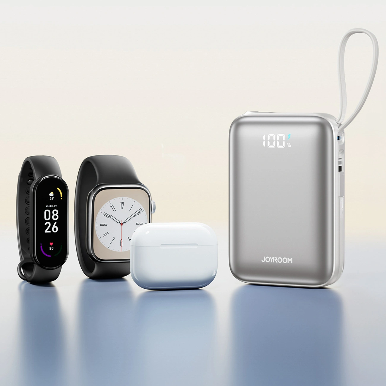 Ekstern batteri Joyroom JR-PBF29, 20000mAh, 22.5W, QC + PD, 1 x Lightning - 2 x USB-C, Hvit