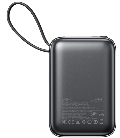 Ekstern batteri Joyroom JR-PBF29, 20000mAh, 22.5W, QC + PD, 1 x Lightning - 2 x USB-C, Svart
