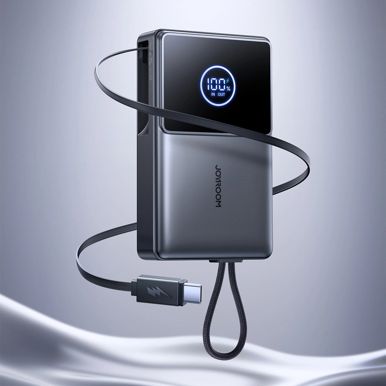 Ekstern batteri Joyroom JR-PR1, 10000mAh, 22.5W, PD, 2 x USB-C, Grå