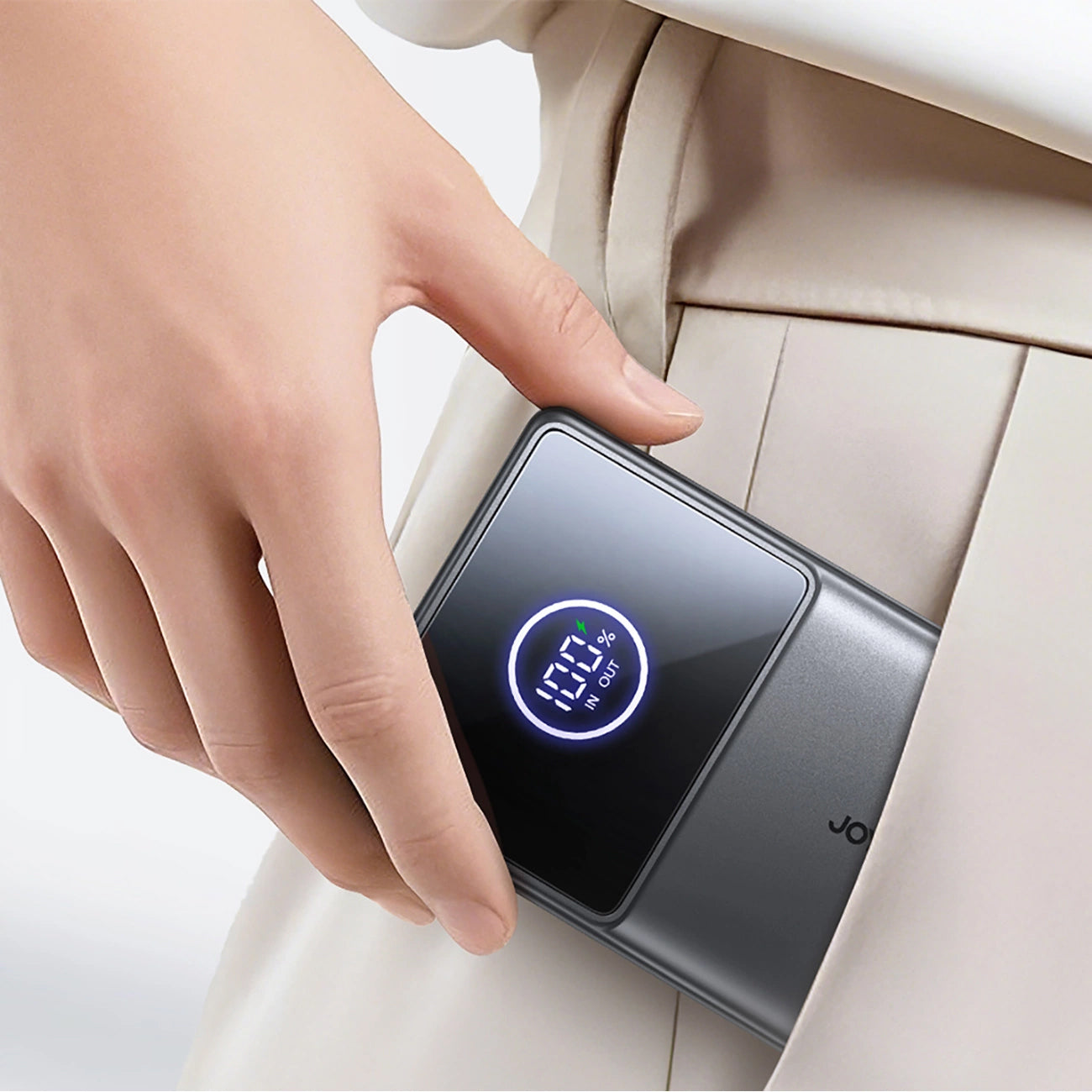 Ekstern batteri Joyroom JR-PR1, 10000mAh, 22.5W, PD, 2 x USB-C, Grå