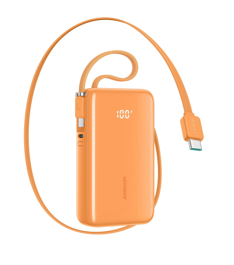 Joyroom JR-PR2 Ekstern Batteri, 10000mAh, 35W, PD, 3 x USB-C, Oransje