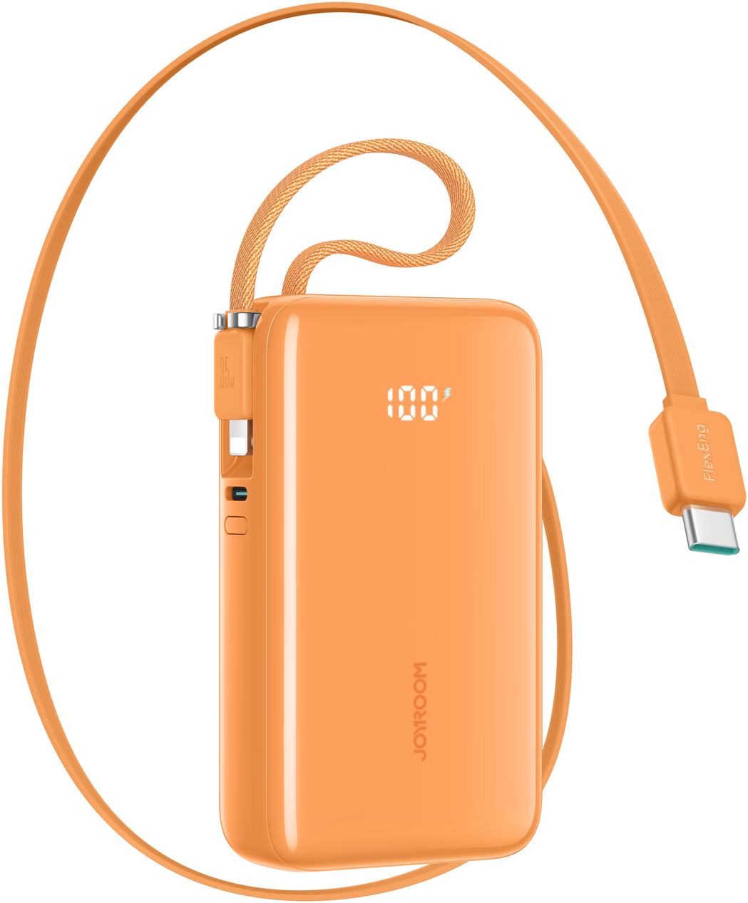 Joyroom JR-PR2L Ekstern Batteri, 10000mAh, 35W, QC + PD, 1 x Lightning - 2 x USB-C, Oransje