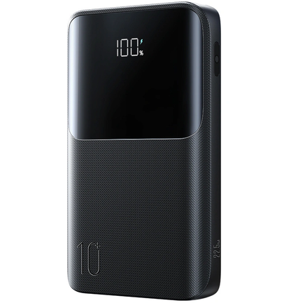 Ekstern Batteri Joyroom JR-QP191, 10000mAh, 22.5W, QC + PD, 1 x USB-A - 2 x USB-C, Svart