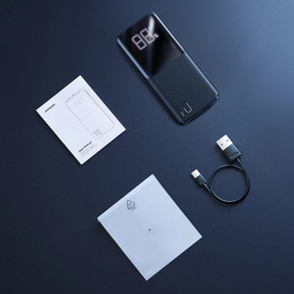 Ekstern batteri Joyroom JR-QP191, 10000mAh, 22.5W, QC + PD, 1 x USB-C - 2 x USB-A, Svart