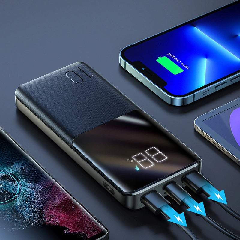 Ekstern batteri Joyroom JR-QP191, 10000mAh, 22.5W, QC + PD, 1 x USB-C - 2 x USB-A, Svart