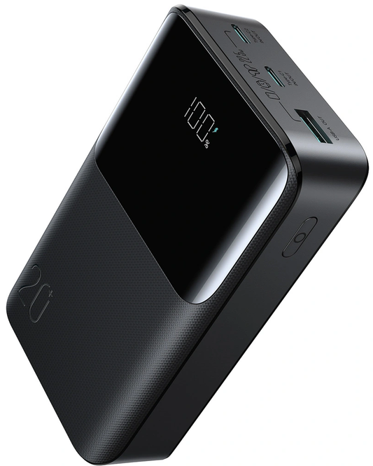 Ekstern batteri Joyroom JR-QP192, 20000mAh, 22.5W, QC + PD, 1 x USB-A - 2 x USB-C, Svart