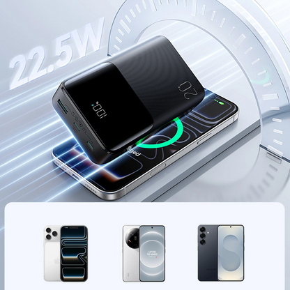 Ekstern batteri Joyroom JR-QP192, 20000mAh, 22.5W, QC + PD, 1 x USB-A - 2 x USB-C, Svart