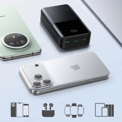 Ekstern batteri Joyroom JR-QP192, 20000mAh, 22.5W, QC + PD, 1 x USB-A - 2 x USB-C, Svart