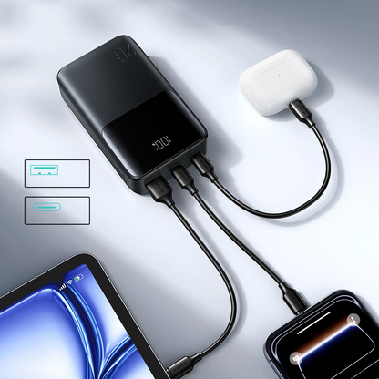 Ekstern batteri Joyroom JR-QP192, 20000mAh, 22.5W, QC + PD, 1 x USB-A - 2 x USB-C, Svart