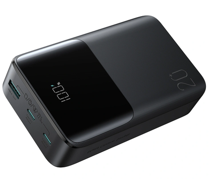 Ekstern batteri Joyroom JR-QP192, 20000mAh, 22.5W, QC + PD, 1 x USB-A - 2 x USB-C, Svart