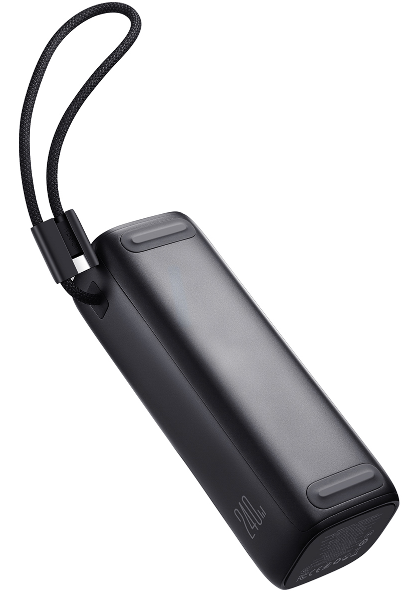 Joyroom PODIX PR70 powerbank, 25000 mAh, 240 W, QC + PD, 1 x USB-A – 3 x USB-C, svart