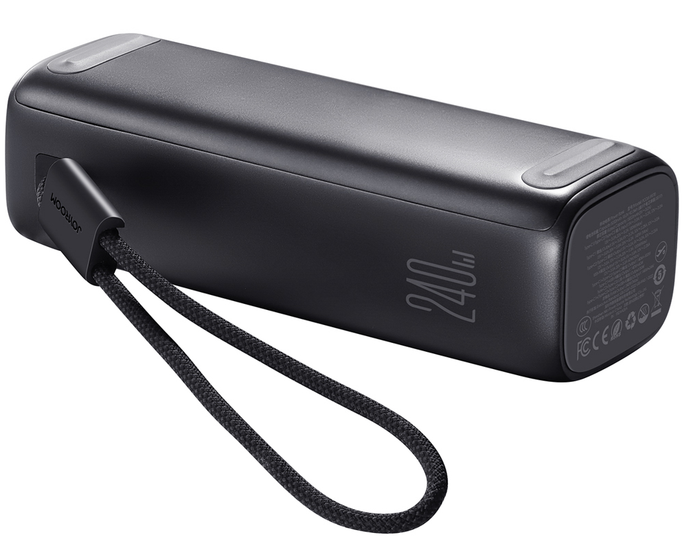 Joyroom PODIX PR70 powerbank, 25000 mAh, 240 W, QC + PD, 1 x USB-A – 3 x USB-C, svart