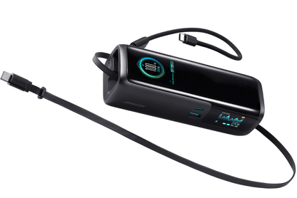 Joyroom PODIX PR70 powerbank, 25000 mAh, 240 W, QC + PD, 1 x USB-A – 3 x USB-C, svart