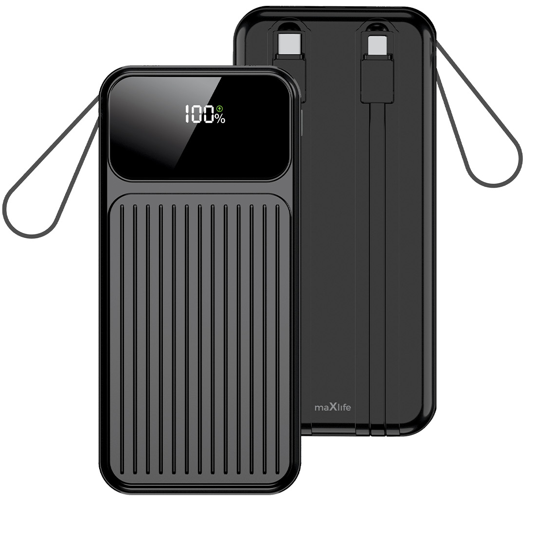 Ekstern batteri MaXlife MXPB-06, 10000mAh, 22.5W, QC + PD, 1 x Lightning - 2 x USB-A - 2 x USB-C, Svart