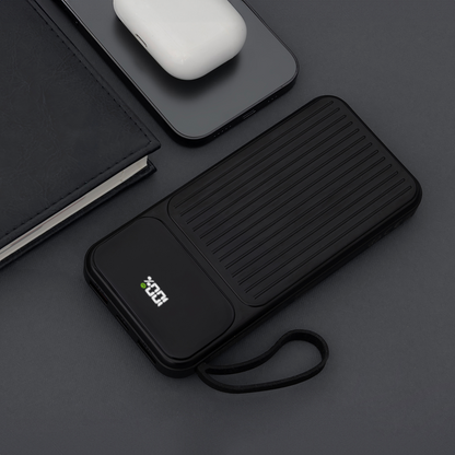 Ekstern batteri MaXlife MXPB-06, 10000mAh, 22.5W, QC + PD, 1 x Lightning - 2 x USB-A - 2 x USB-C, Svart
