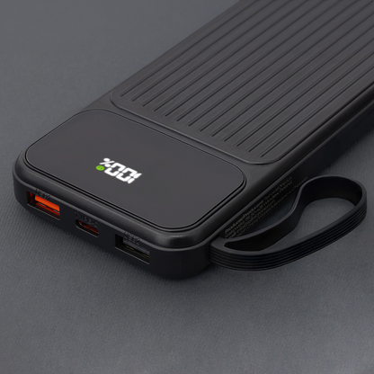 Ekstern batteri MaXlife MXPB-06, 10000mAh, 22.5W, QC + PD, 1 x Lightning - 2 x USB-A - 2 x USB-C, Svart