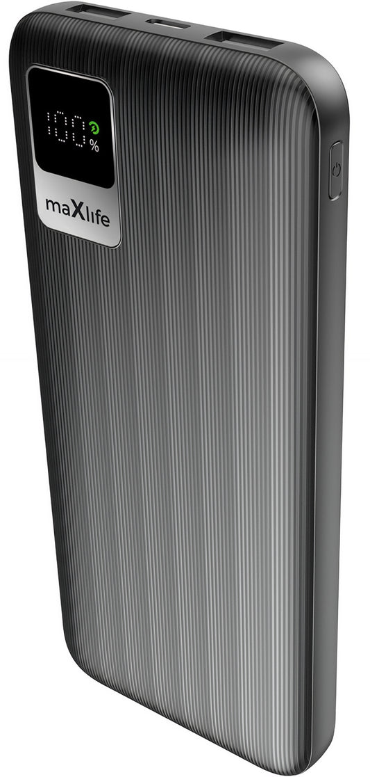 Ekstern Batteri MaXlife MXPB-07, 10000mAh, 10W, 2 x USB-A, Svart