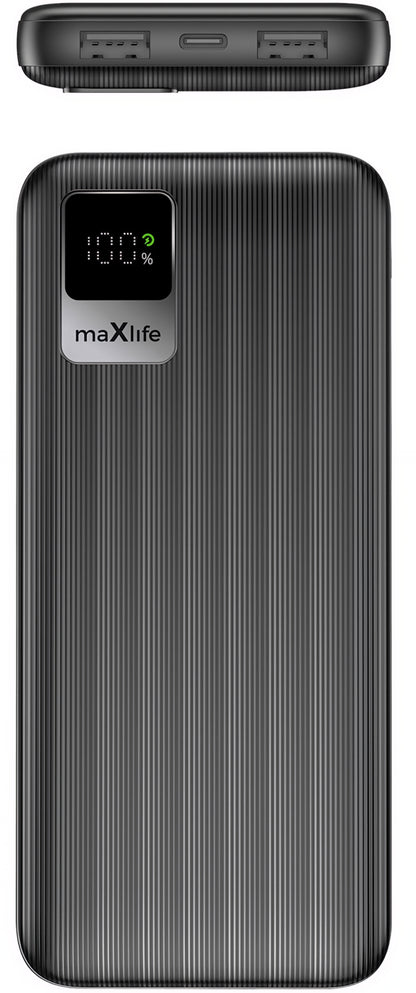 Ekstern Batteri MaXlife MXPB-07, 10000mAh, 10W, 2 x USB-A, Svart