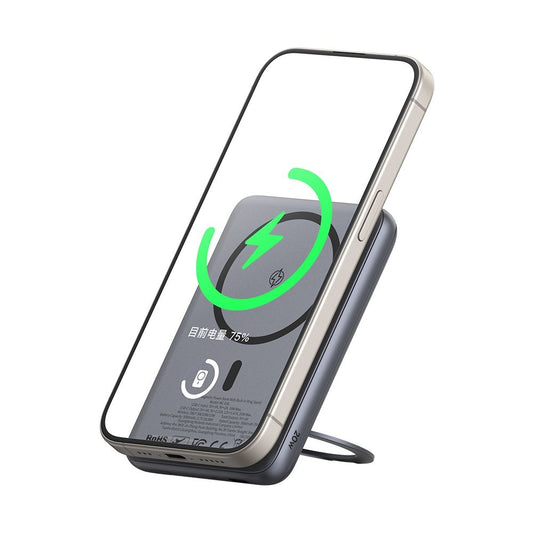 Trådløs Ekstern Batteri McDodo MC-8361 Meta, 5000mAh, 20W, PD + FQI, 1 x QI - 1 x USB-C, Grå