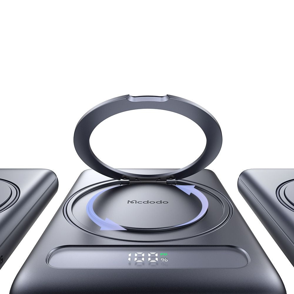 Trådløs Ekstern Batteri McDodo MC-8361 Meta, 5000mAh, 20W, PD + FQI, 1 x QI - 1 x USB-C, Grå