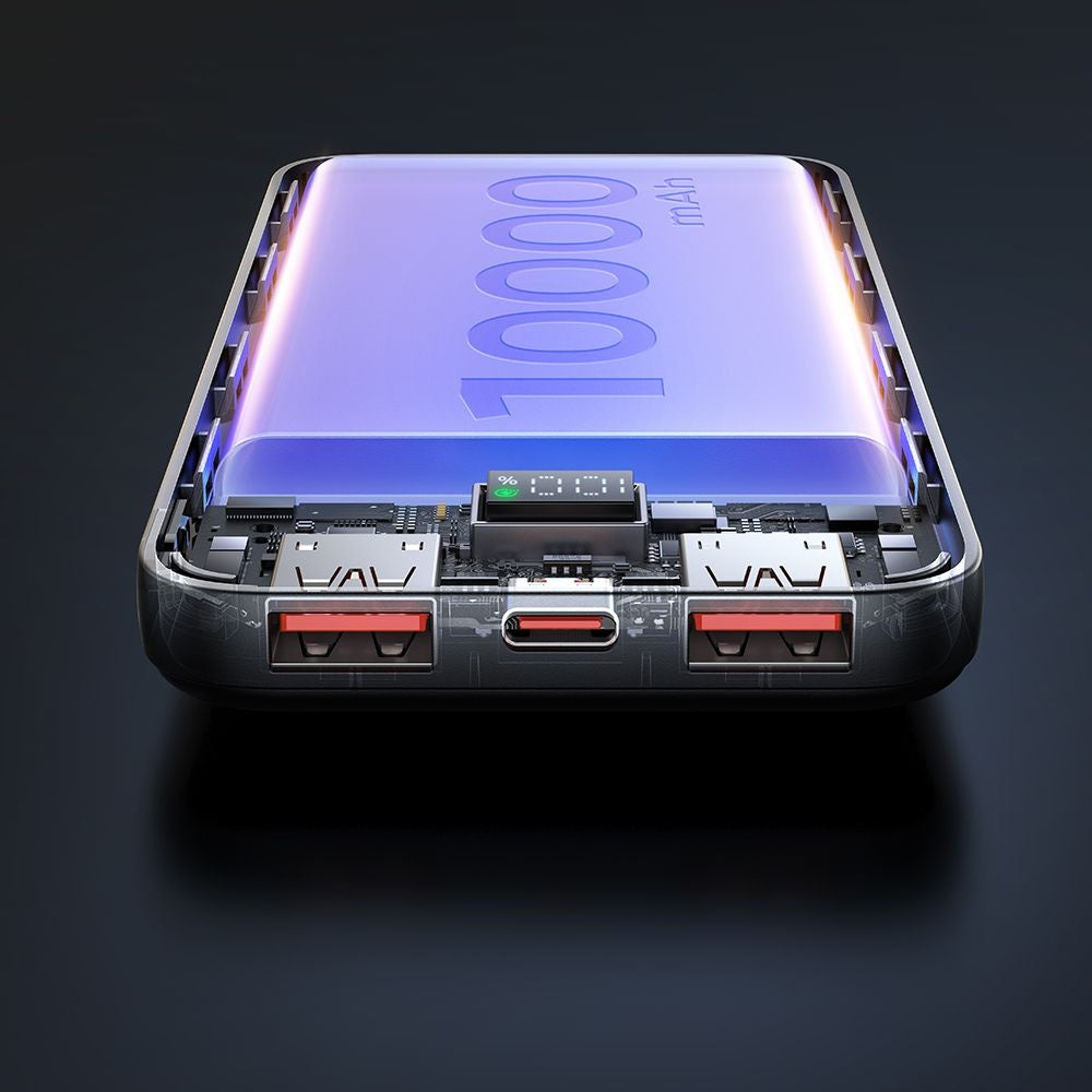 Ekstern batteri McDodo MC-4220, 10000mAh, 22.5W, QC + PD, 2 x USB-A - 1 x USB-C, Svart