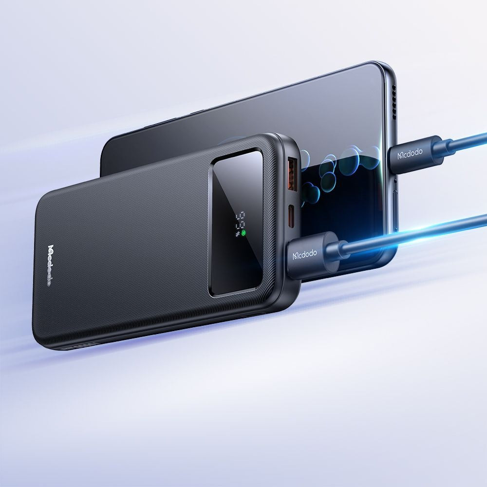 Ekstern batteri McDodo MC-4220, 10000mAh, 22.5W, QC + PD, 2 x USB-A - 1 x USB-C, Svart