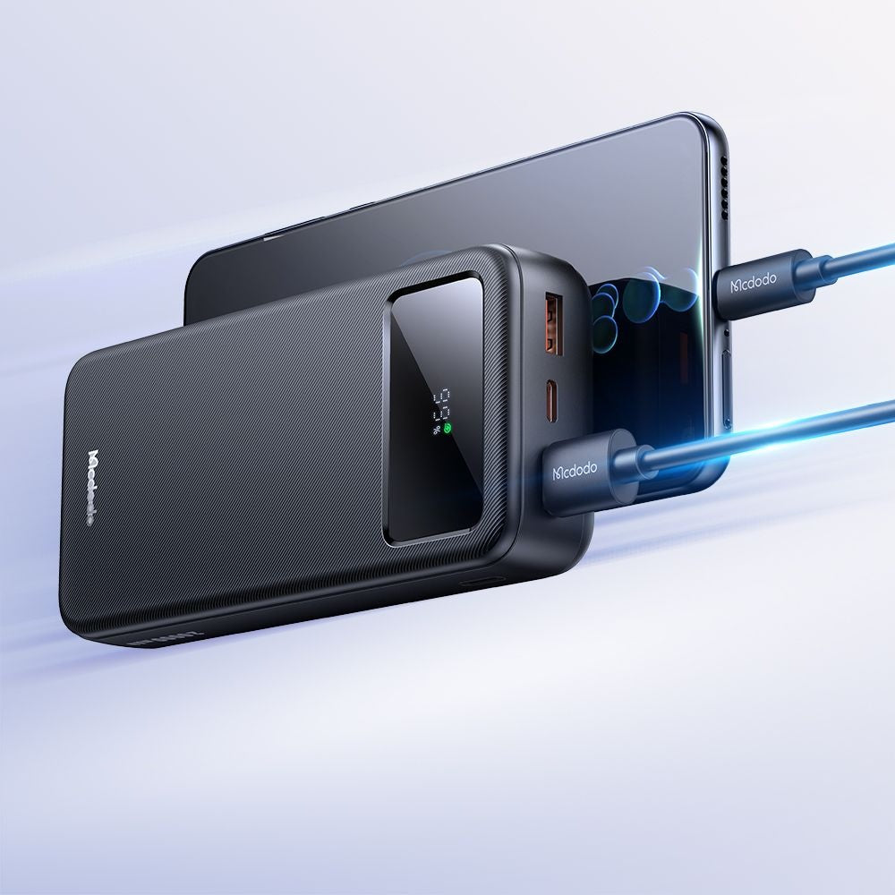Ekstern batteri McDodo MC-4230, 20000mAh, 22.5W, QC + PD, 2 x USB-A - 1 x USB-C, Svart