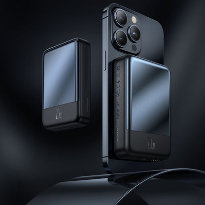 Trådløs Ekstern Batteri McDodo MC-4261 Ambilight, 10000mAh, 20W, PD + FQI, 1 x QI - 1 x USB-C, Svart