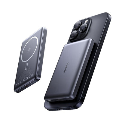 Ekstern trådløs batteri McDodo MC-4651 Meta, 10000mAh, 20W, PD + FQI, 1 x QI - 1 x USB-C, Svart
