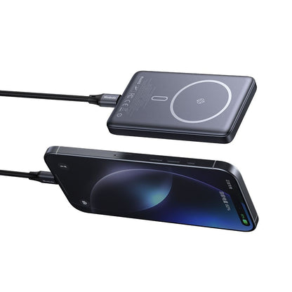 Ekstern trådløs batteri McDodo MC-4651 Meta, 10000mAh, 20W, PD + FQI, 1 x QI - 1 x USB-C, Svart
