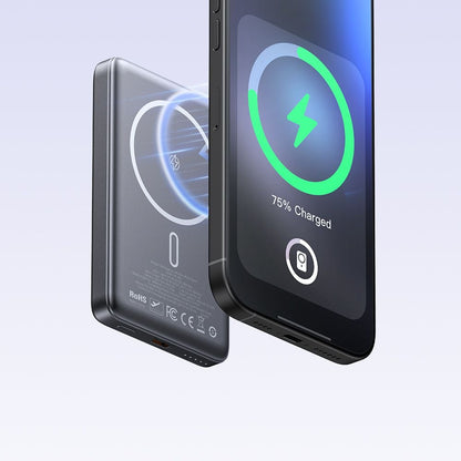 Ekstern trådløs batteri McDodo MC-4651 Meta, 10000mAh, 20W, PD + FQI, 1 x QI - 1 x USB-C, Svart