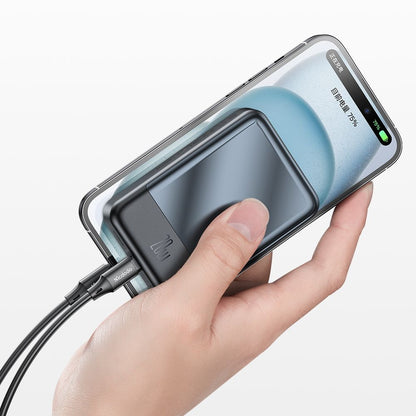 Trådløs Ekstern Batteri McDodo MC-5021 Ambilight, 20000mAh, 20W, PD + FQI, 1 x QI - 1 x USB-C, Svart