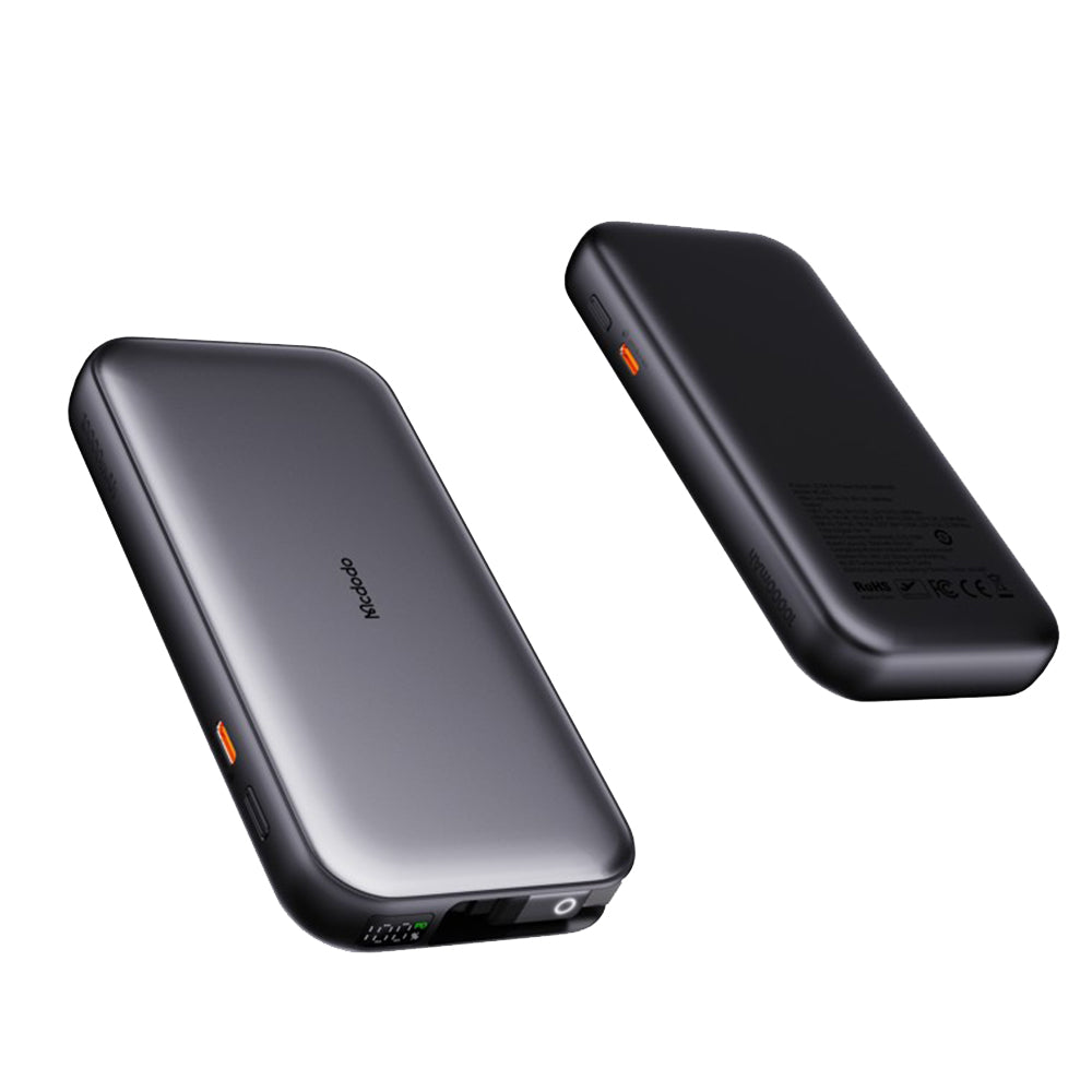 Ekstern batteri McDodo MC-5920 MetaFree, 10000mAh, 45W, PD, 2 x USB-C, Grå