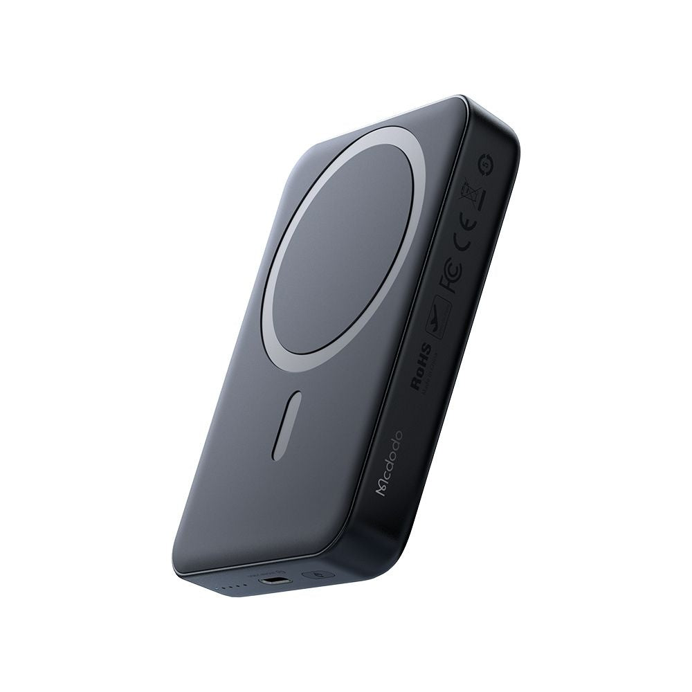 Trådløs Ekstern Batteri McDodo MC-5931 Ambilight, 10000mAh, 30W, PD + FQI, 1 x QI - 1 x USB-C, Svart