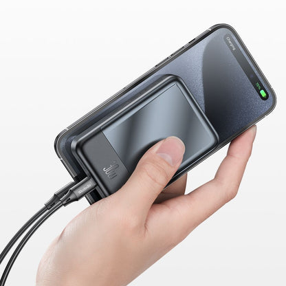 Trådløs Ekstern Batteri McDodo MC-5931 Ambilight, 10000mAh, 30W, PD + FQI, 1 x QI - 1 x USB-C, Svart