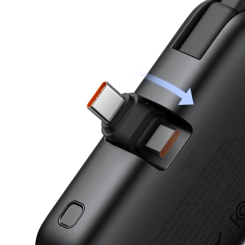 Ekstern Batteri McDodo MC-7760 Freekit, 5000mAh, 22.5W, PD, 3 x USB-C, Svart